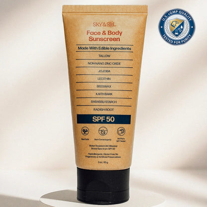 Sky and Sol Mineral Sunscreen SPF 50 for Face & Body