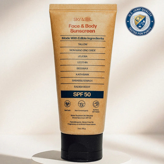 Sky and Sol Mineral Sunscreen SPF 50 for Face & Body